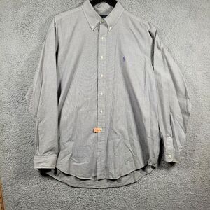 Ralph Lauren Mens Gray Button Down‎ Long Sleeve Cotton Career Dress Shirt 16.5